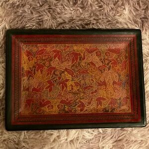 Artisan Wooden Tray from Mexico